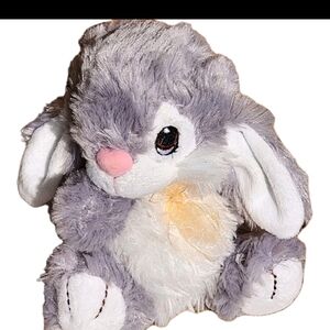 Plush Bunny Toy  DAN DEE White and Gray